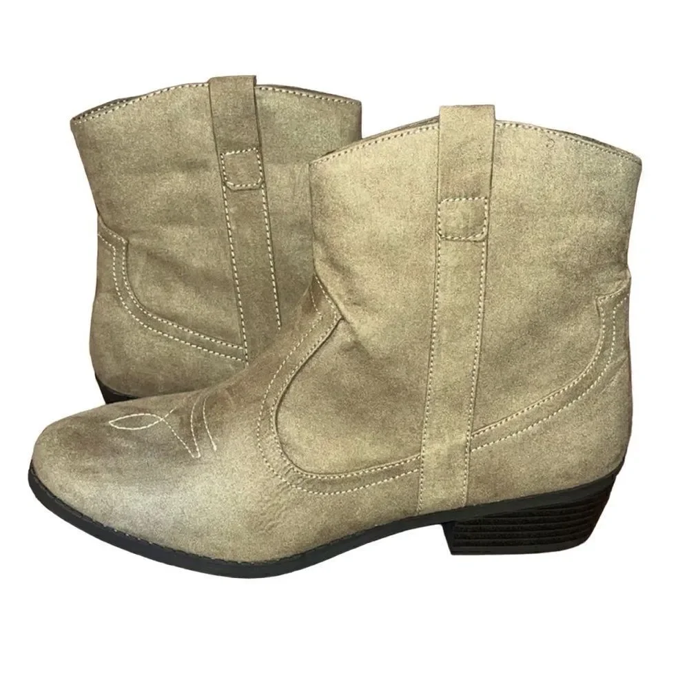 The Children's Place Faux Suede Cowgirl Booties